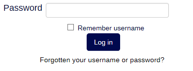 forgotten username link